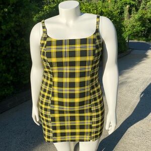 H&M Yellow Plaid Women's Dress